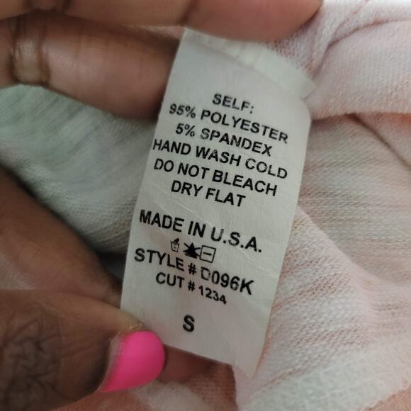 Inoah Dress Green Jersey T Shirt Lagenlook Doodle Print Artsy Pastel Size Small - Picture 11 of 13